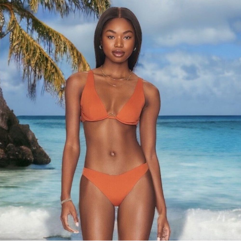 L*Space Orange Bikini Top